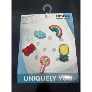 RARE - GUMMY BEAR, LOLIPOP AUTHENTIC JIBBITZ FIT CROCS SHOE HOLES happy candy 5